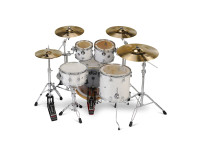 DW DWe 5-piece Drum Kit Bundle White Marine Pearl FinishPly DW DWe 5-piece Drum Kit Bundle White Marine Pearl FinishPly